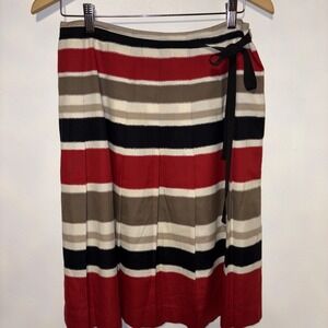 Talbots women's 10 boho stripedl print flare skirt Office Fairycore Brunch